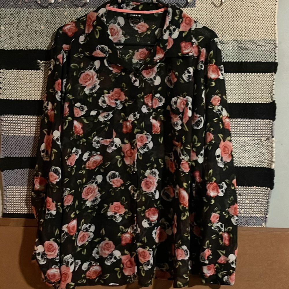 Sheer Torrid Button down